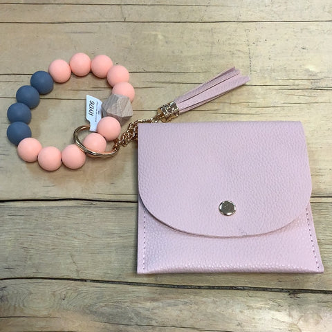 FLY-176 Wristlet/Clasp Wallet Combo- Pink
