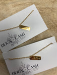 RAC-12 Gold Small rectangle Necklaces