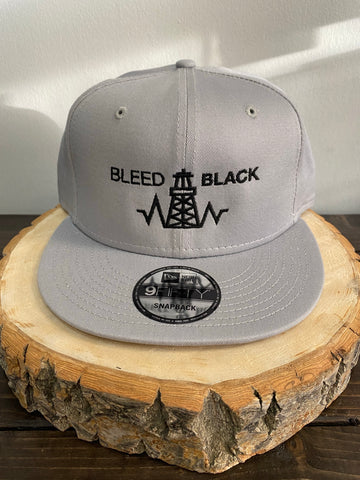 BBA-03 OG Bleed Black Snapback Hat -Grey