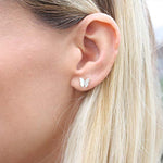 TMD-78 Silver Small Butterfly earrings
