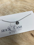 RAC-08 Silver Small Circle Charm Necklace