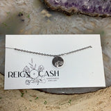 RAC-08 Silver Small Circle Charm Necklace