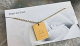 RAC-10 Gold Large Rectangle Necklace