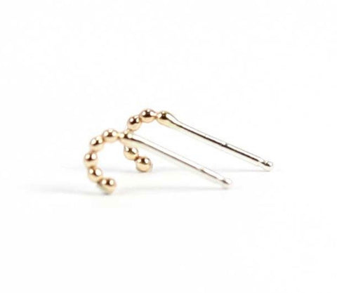 TMD-49 Candy Cane Studs- Gold