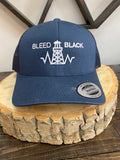 BBA-09 Bleed Black Snapback Hat - Curved Brim