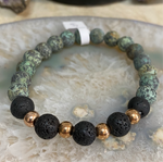 RSH-09 2-African Turquoise Stretch Bracelets (2/$40)
