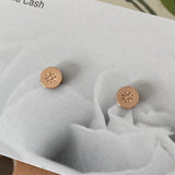 RAC-06 6mm Earrings -Gold, Rose Gold & Silver Stamped