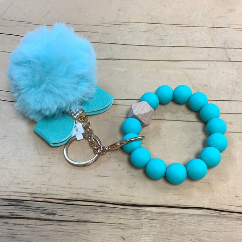 FLY-183 Wristlet Fur Glam- Turquoise