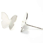 TMD-77 Silver Lg Butterfly earrings