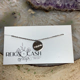 RAC-08 Silver Small Circle Charm Necklace