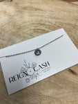 RAC-08 Silver Small Circle Charm Necklace