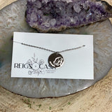 RAC-09 Large Silver Circle Charm Necklace