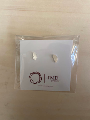 TMD-76 Sterling Silver Butterfly Wing Studs