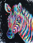 TAY-031 11x14 Colourful Zebra Print