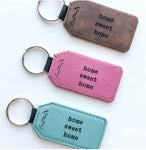 PCP-013 Home Sweet Home Leather Keychain- (assorted colours)