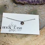 RAC-08 Silver Small Circle Charm Necklace