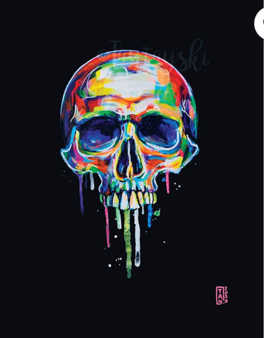 TAY-032 Drippy Skull Print 11x14